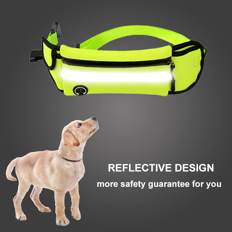 Waterproof Dog Walking Waist Pack with Leash – Hands-Free Convenience!