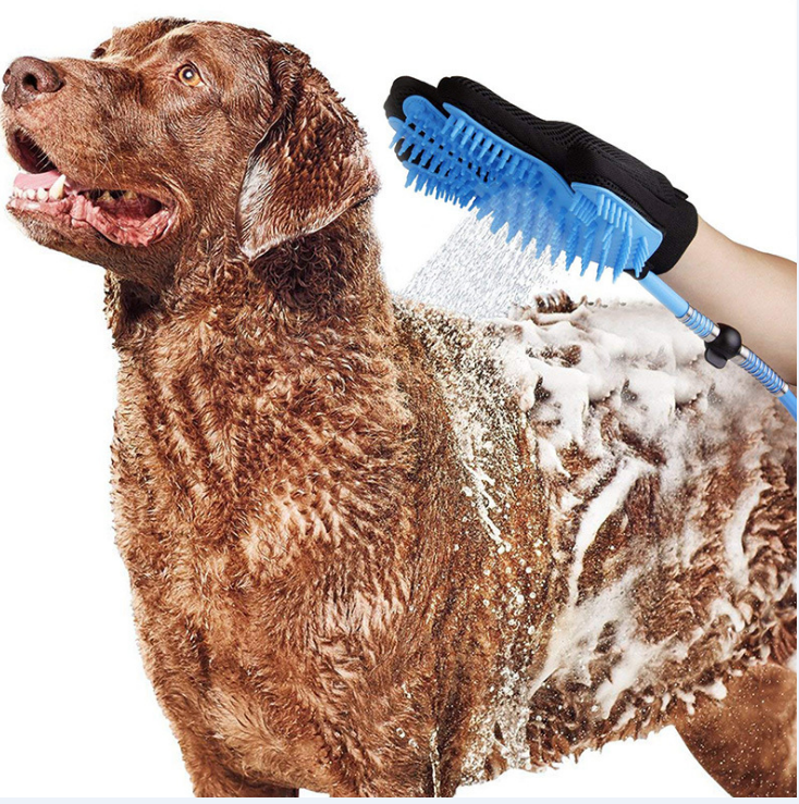 Professional Pet Shower Sprayer with Massage Gloves – Bath and Grooming Tool