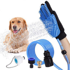 Professional Pet Shower Sprayer with Massage Gloves – Bath and Grooming Tool