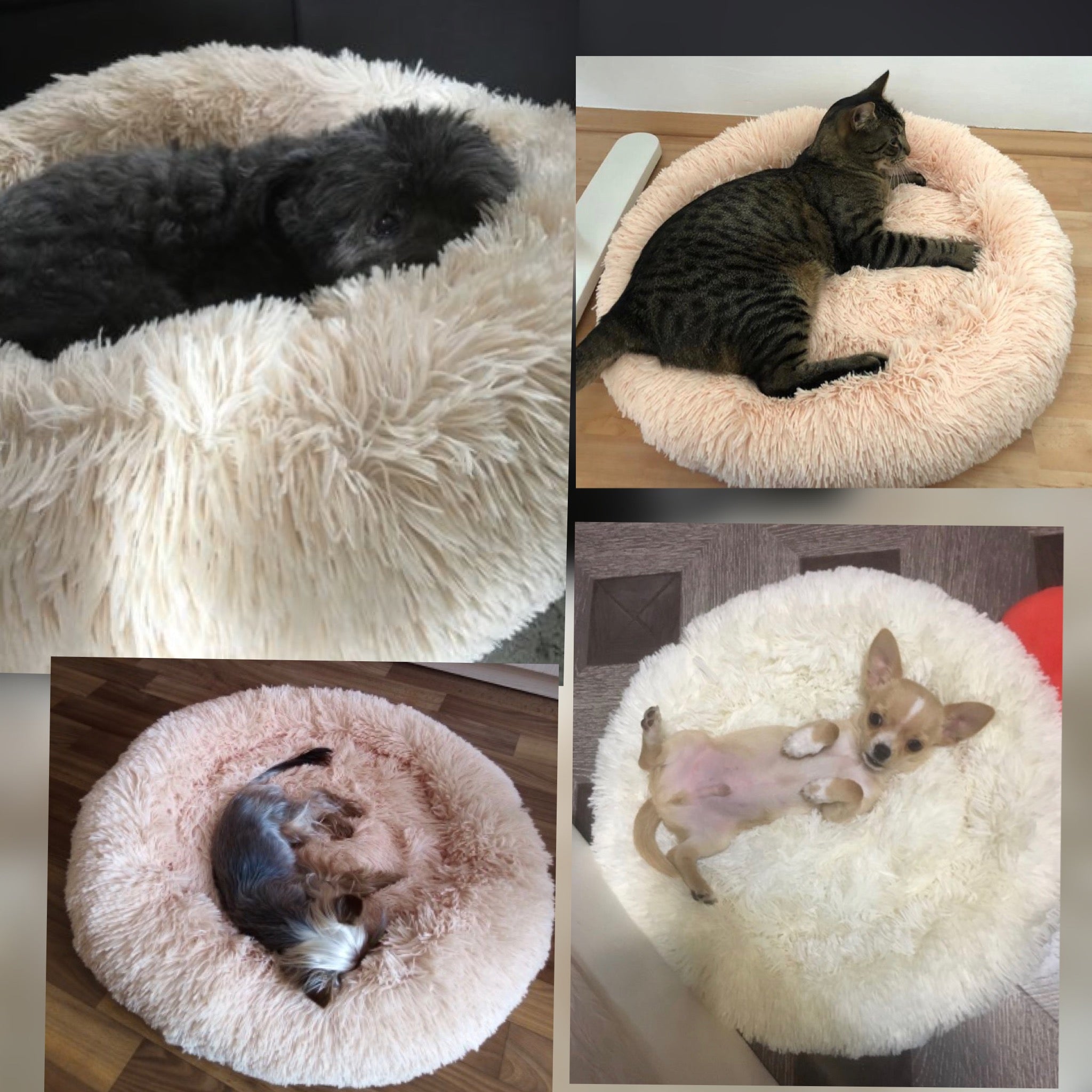 Furry Calming Pet Bed - Soft and Cozy Nest for Your Pet